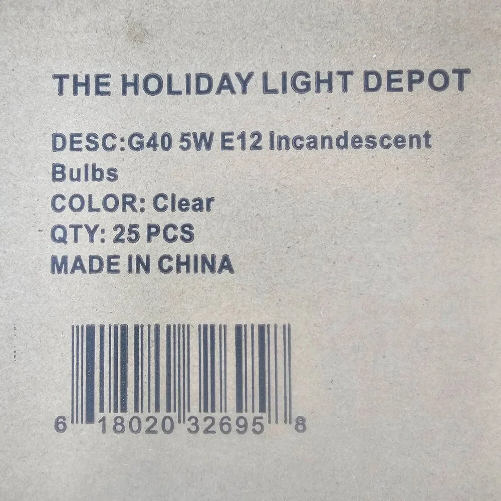 NIB 2 boxes, 50 pieces, G40 Replacement Lightbulbs